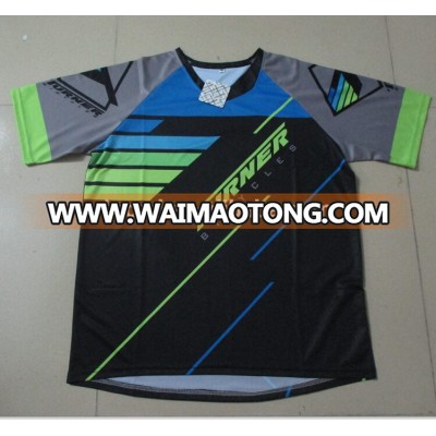 Wholesale Custom made 2017 latest Bicycle BMX Shirts MTB Downhill jersey